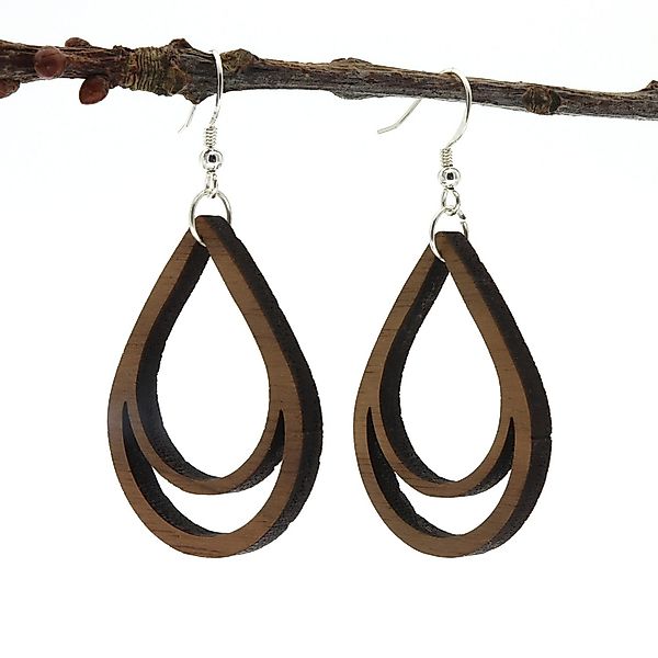 NaturSchatulle Paar Ohrhänger Tropfen (Tropfenförmig, Holzschmuck, günstig online kaufen