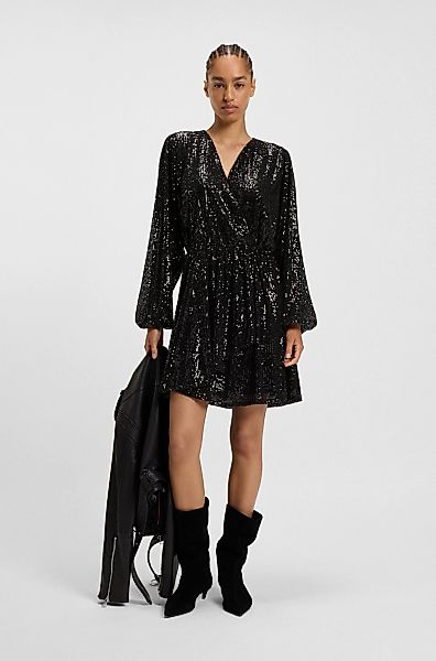 BOSS ORANGE Paillettenkleid "Dilloi Premium Damenmode" mit V-Ausschnitt, ku günstig online kaufen