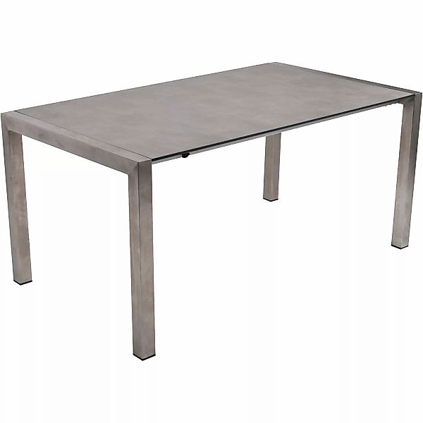 Garden Pleasure Gartentisch ausziehbar Grau-Silber 92 cm x 267 cm günstig online kaufen