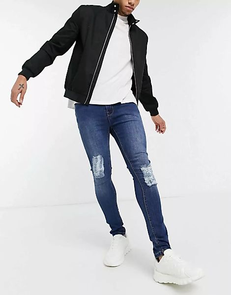 Voi – Sirius – Jeans mit superengem Schnitt in Mittelblau günstig online kaufen