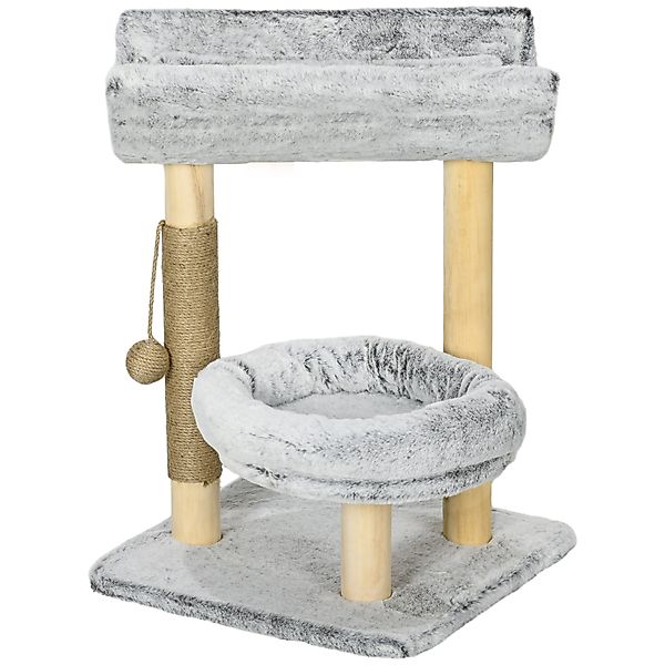PawHut Katzenbaum mit Kratzbaum, Kletterbaum für Katzen, 1 obere Nische mit günstig online kaufen
