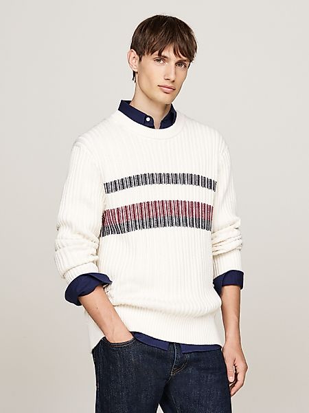 Tommy Hilfiger Rundhalspullover GLOBAL STRIPE CHUNKY günstig online kaufen