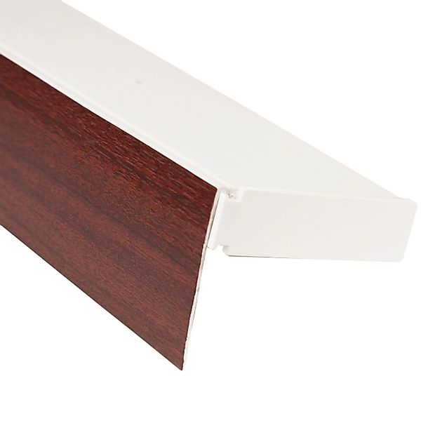 Bestlivings 90 cm Vorhangschiene mit Blende 3 Lauf Mahagoni günstig online kaufen