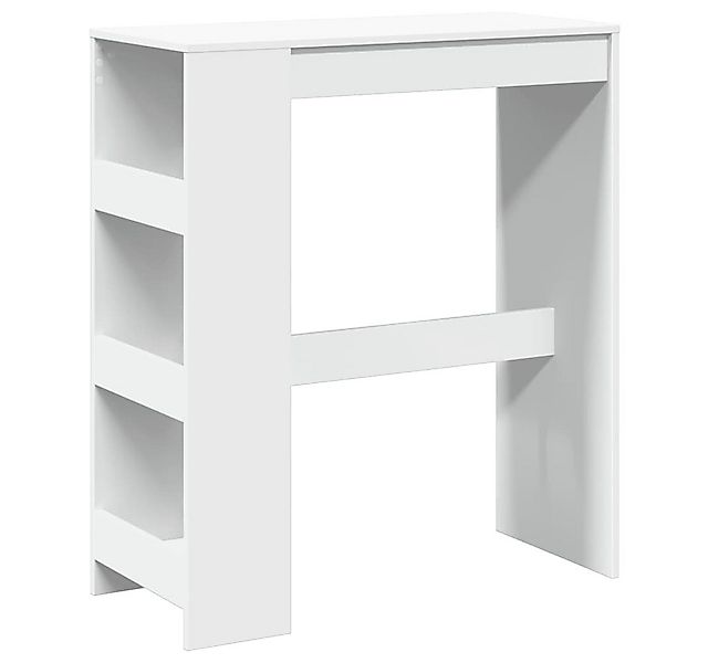 vidaXL Esstisch Bartisch mit Regal Weiß 90x40x103,5 cm Holzwerkstoff (1-St) günstig online kaufen