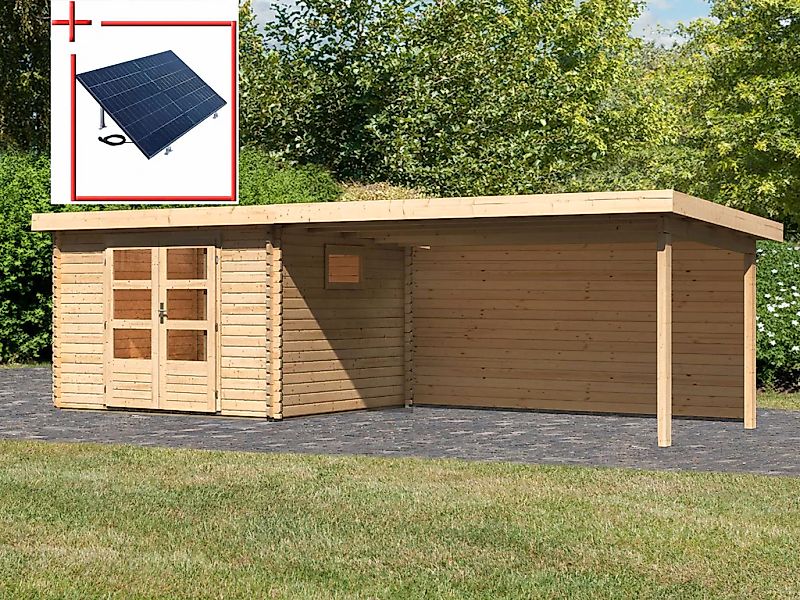 WOODFeeling Gartenhaus "Trittau 3", mit Anbaudach günstig online kaufen