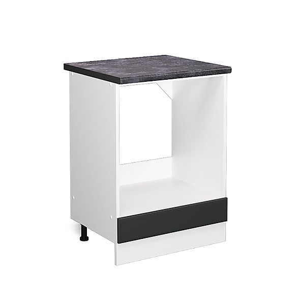 Vicco Herdumbauschrank R-Line Anthrazit Landhaus/Weiß 60 cm AP Anthrazit günstig online kaufen
