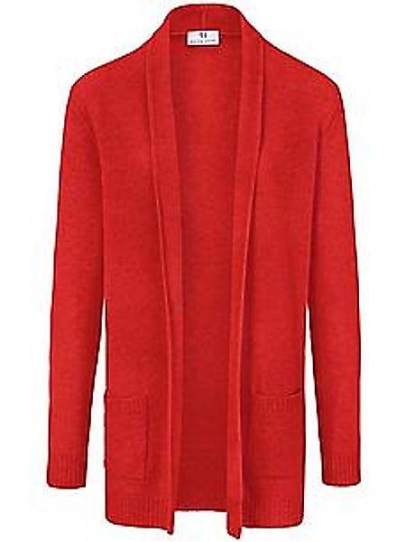 Cardigan aus 100% Schurwolle Peter Hahn rot günstig online kaufen