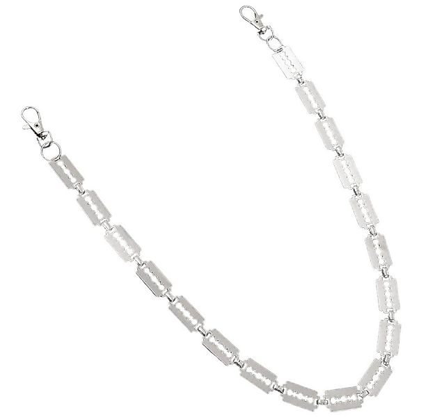 Ware aus aller Welt Hosenkette Einreihig mit Rasierklingen Design Karabiner günstig online kaufen