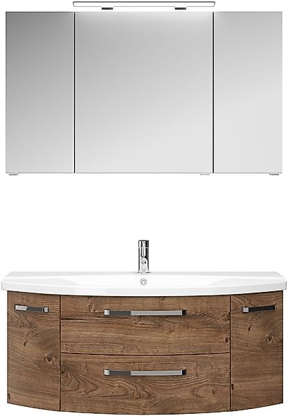 Saphir Badmöbel-Set »Serie 4010 2-teilig Keramik-Waschtisch mit LED-Spiegel günstig online kaufen