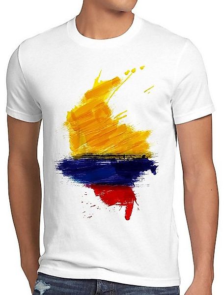 style3 T-Shirt Flagge Kolumbien Fußball Sport Colombia WM EM Fahne günstig online kaufen