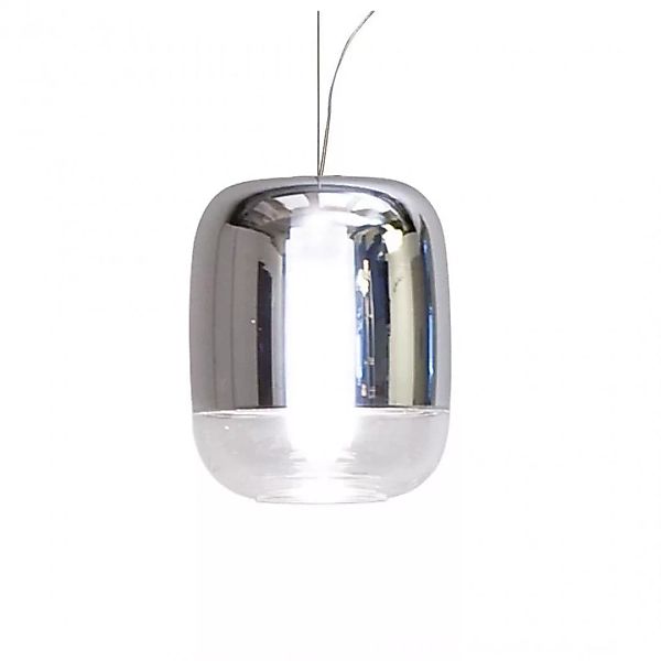 Prandina - Gong S3 Pendelleuchte - silber/transparent/metallisiert/H x Ø 37 günstig online kaufen