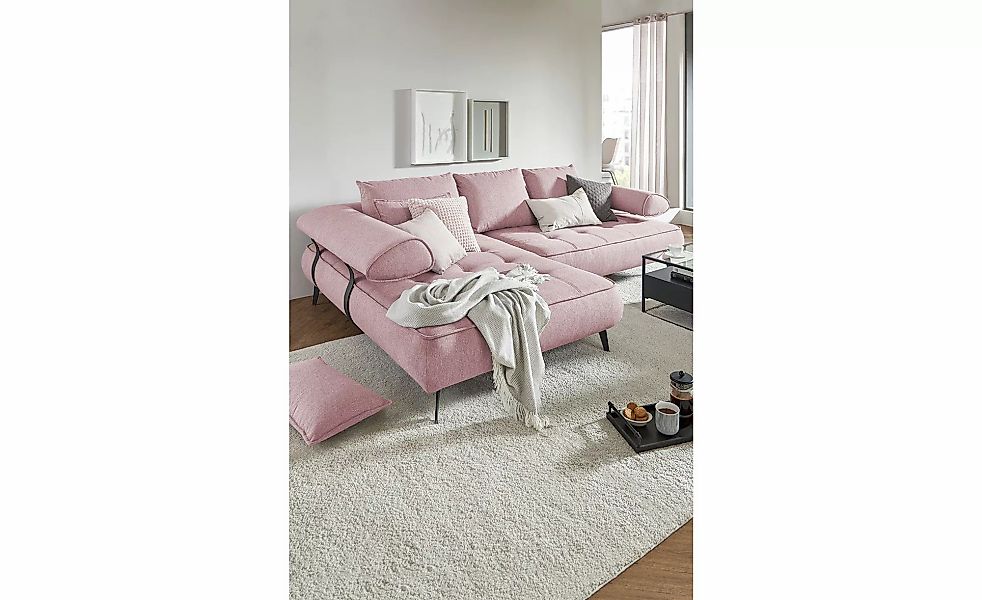 switch Ecksofa  Seledo ¦ rosa/pink ¦ Maße (cm): B: 284 H: 88 T: 193.0 Polst günstig online kaufen