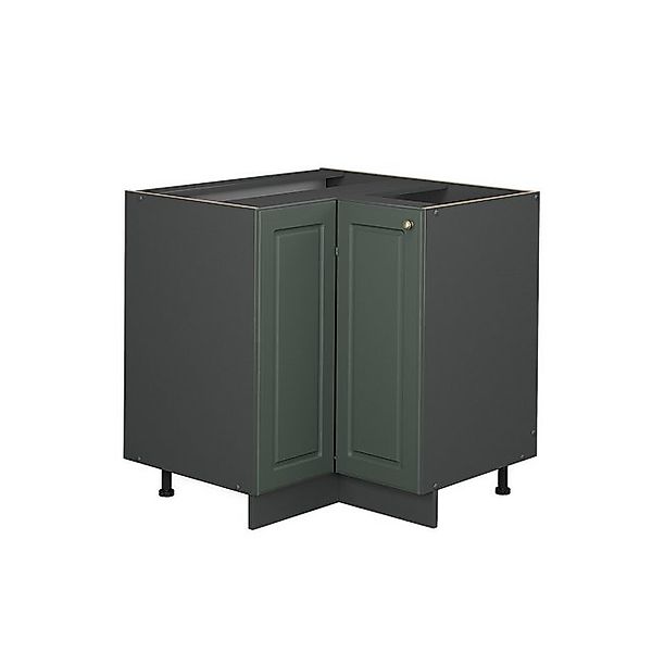 Vicco Eckunterschrank Fame-Line Grün-Gold Landhaus/Anthrazit 81 cm ohne Arb günstig online kaufen
