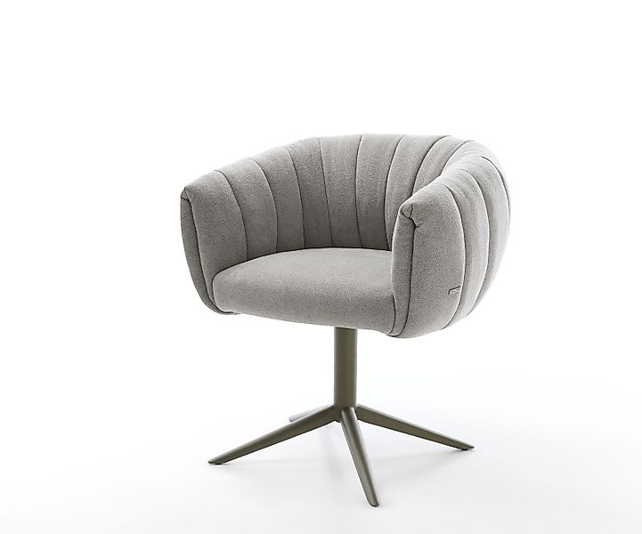 Drehstuhl Jada-Flex Strukturstoff Soft Grau Fußkreuz Effektfinish Titan 360 günstig online kaufen