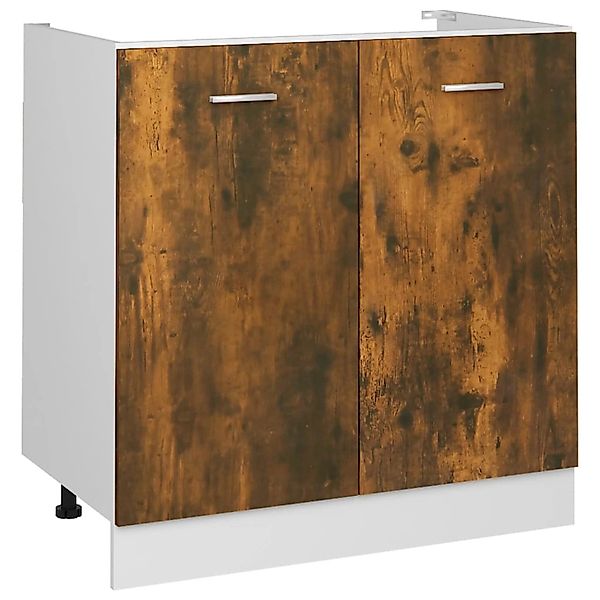 vidaXL Spülenunterschrank Räuchereiche 80x46x81,5 cm Holzwerkstoff günstig online kaufen