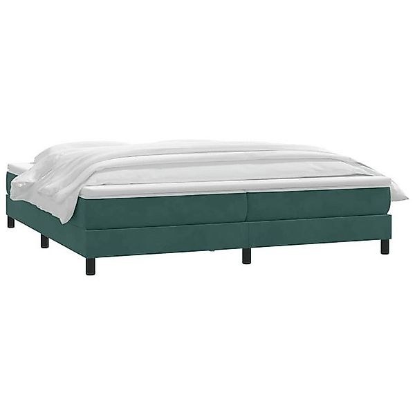 vidaXL Bett Boxspringbett mit Matratze Dunkelgrün 180x210 cm Samt günstig online kaufen