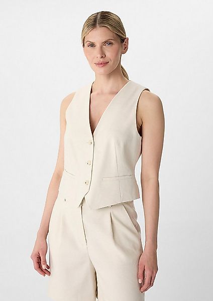 comma Funktionsweste Indoor-Weste Kurze Weste aus Leinenmix günstig online kaufen