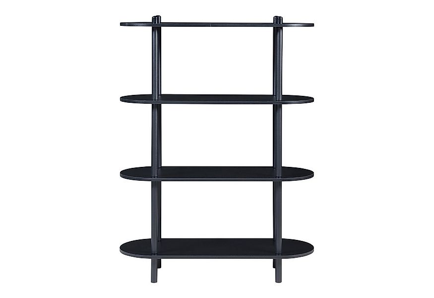en.casa Bücherregal, »Øvre« 108x80x30 cm 4 Ablagen Schwarz günstig online kaufen