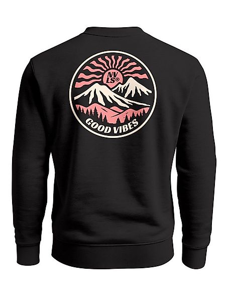 Neverless Sweatshirt Sweatshirt Herren Pullover Backprint Retro Circle Good günstig online kaufen