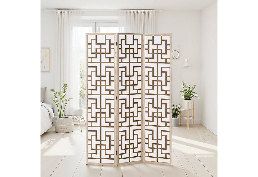 Homestyle4u Paravent Raumteiler Holz Shoji Trennwand Natur Sichtschutz Indo günstig online kaufen