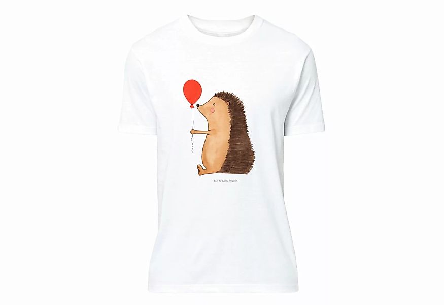 Mr. & Mrs. Panda T-Shirt Igel mit Luftballon - Weiß - Geschenk, Nachthemd, günstig online kaufen