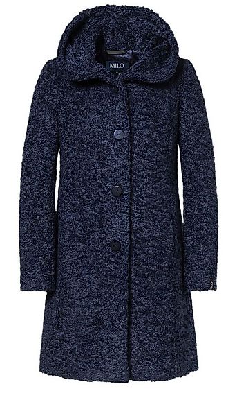 Milo Wintermantel Stella mit Kapuze (Teddyfell) navyblau Damen günstig online kaufen