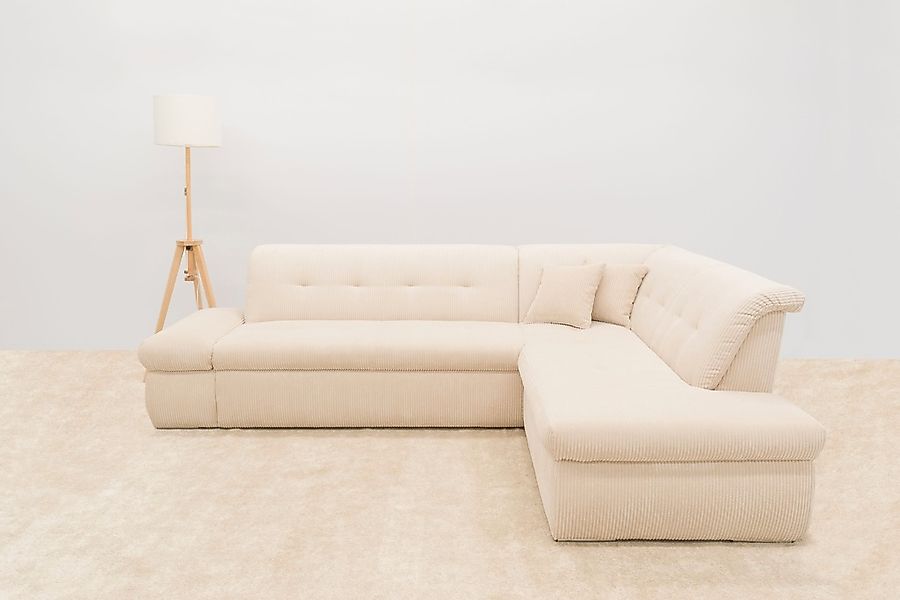 DOMO collection Ecksofa "Moric L-Form" wahlweise mit Bettfunktion und Armle günstig online kaufen