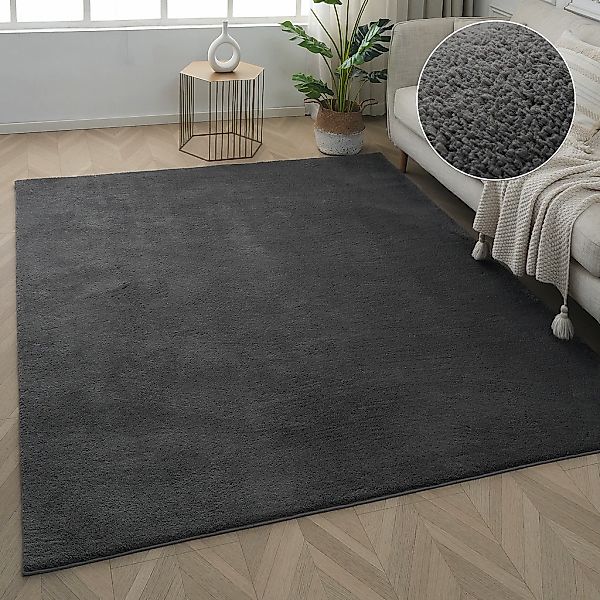 my home Teppich "Cali, weich, modern, waschbar" rechteckig 16 mm Höhe Uni-F günstig online kaufen