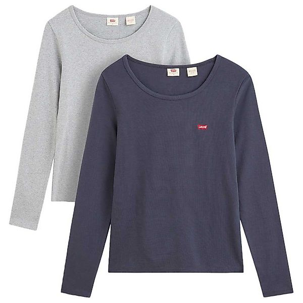 Levi´s ® Langarm-t-shirt 2 Pack S Starstruck Heather / Odyssey Grey C38021 günstig online kaufen