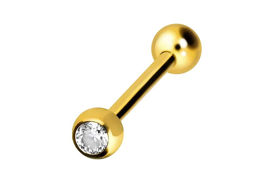 PIERCINGLINE Brustwarzenpiercing Chirurgenstahl Barbell KRISTALL (Barbells günstig online kaufen