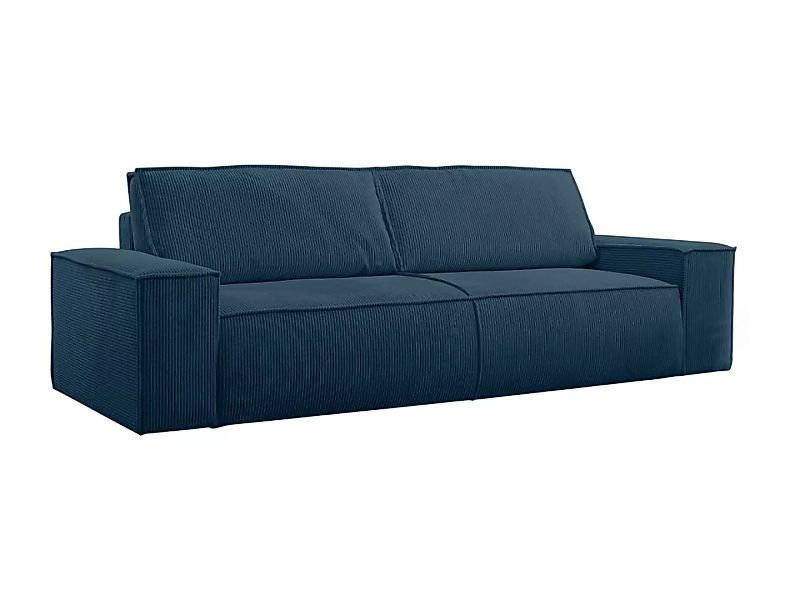 Schlafsofa 4-Sitzer - Cord - Blau - AMELIA von PASCAL MORABITO günstig online kaufen