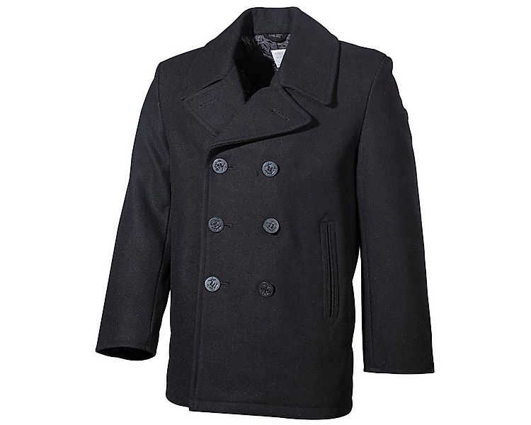 MFH Outdoorjacke US Pea Coat, schwarz, mit schwarzen Knöpfen günstig online kaufen