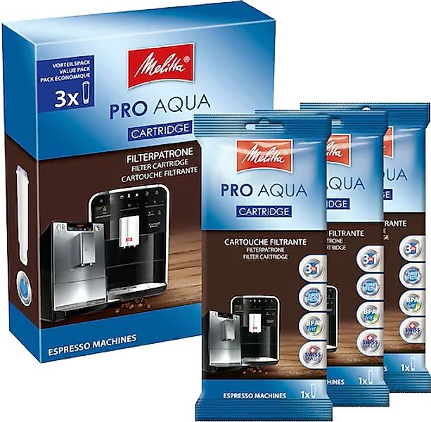 Melitta Wasserfilter »3-er Pro Aqua«, (Packung, 3 tlg., 3 Wasserfilter) günstig online kaufen