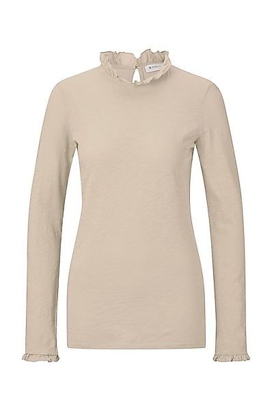 RICHROYAL Langarmshirt 2409 O Slub F LS mit Rüschenkante an Ausschnitt und günstig online kaufen