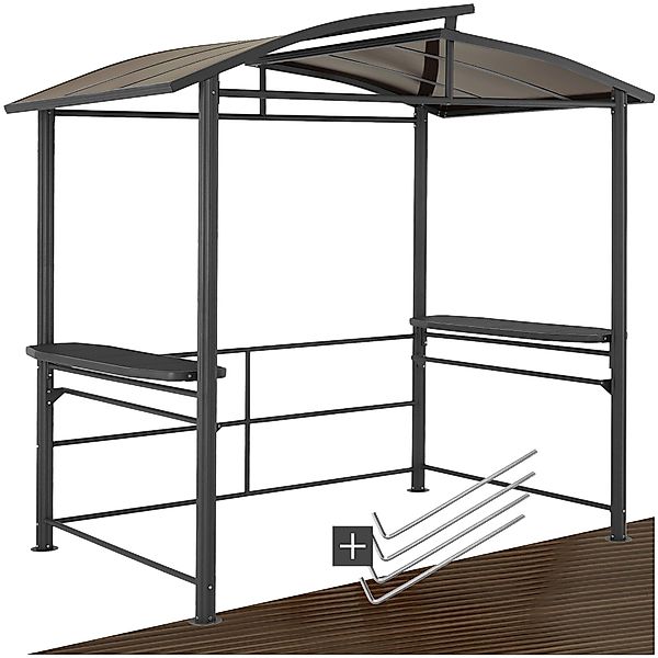 tectake Pavillon Grillpavillon, mit 3 Seitenteilen, günstig online kaufen