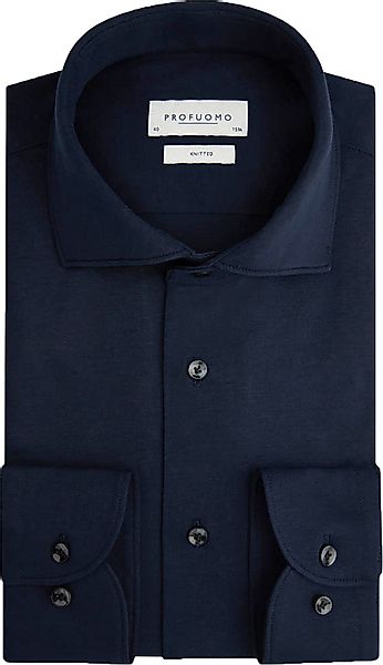 Profuomo Knitted Hemd Dunkelblau  - Größe 40 günstig online kaufen