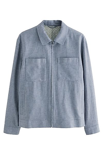 Next Hemdjacke Strukturierte Hemdjacke aus Leinengemisch günstig online kaufen