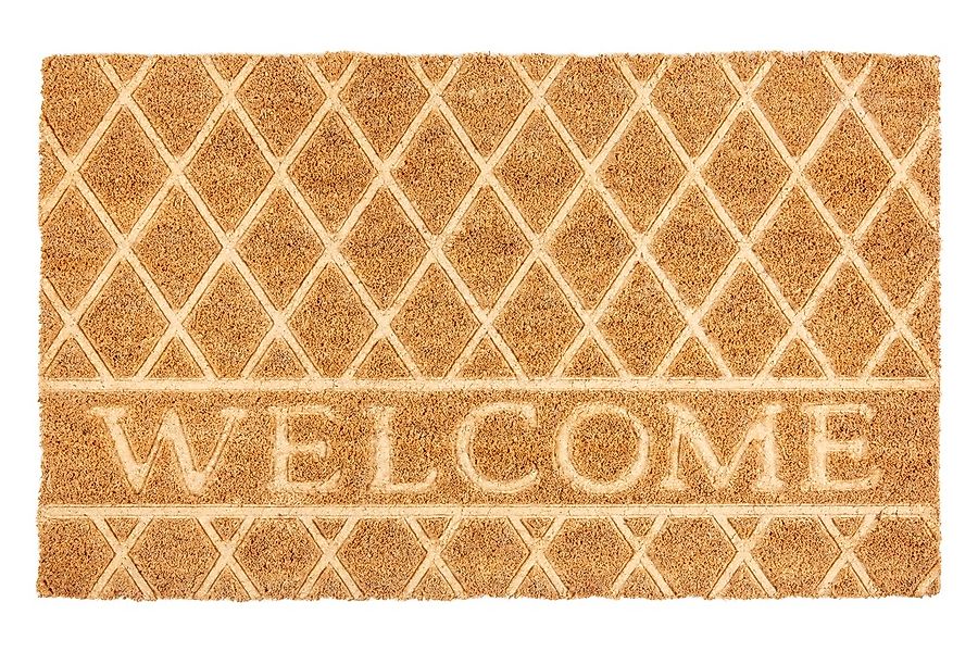 ASTRA Fußmatte "Coco Shape, Welcome" rechteckig 15 mm Höhe Türmatte, Kokos, günstig online kaufen