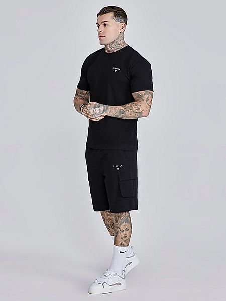 Siksilk T-Shirt & Shorts SikSilk Herren Schwarzes T-Shirt und Shorts Set günstig online kaufen