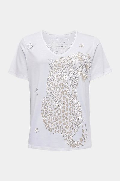 six-o-seven T-Shirt Six-o-Seven T-Shirt mit beigen Leopard-Print KITT günstig online kaufen