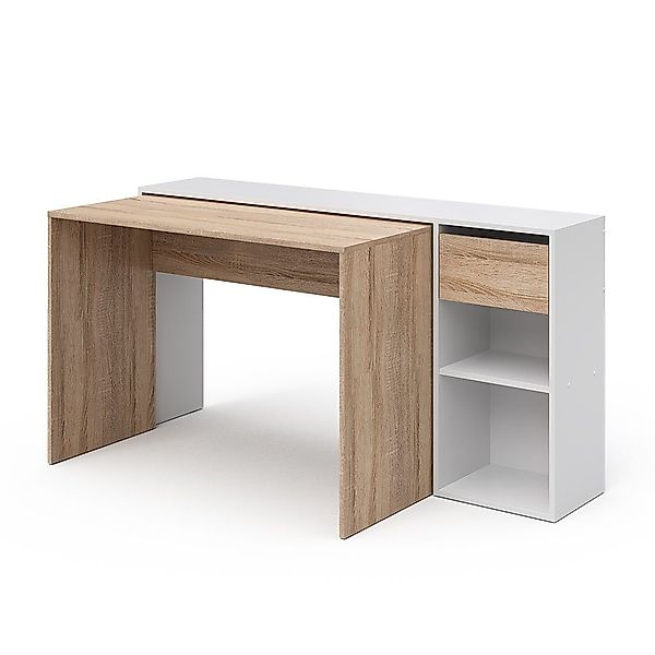 Vicco Schreibtisch Ben, Weiß/Sonoma, 145 x günstig online kaufen