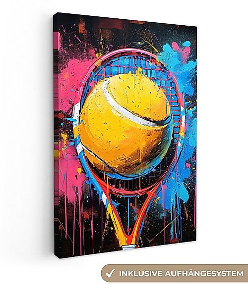 OneMillionCanvasses® Leinwandbild Graffiti - Tennis - Sport - Schläger, Fot günstig online kaufen