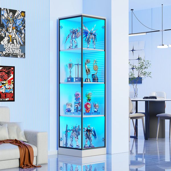 BROTTAR Eckvitrine Glasvitrine mit LED Beleuchtung günstig online kaufen