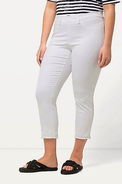 Ulla Popken 7/8-Hose 7/8-Hose Sienna Fransensaum schmales Bein günstig online kaufen