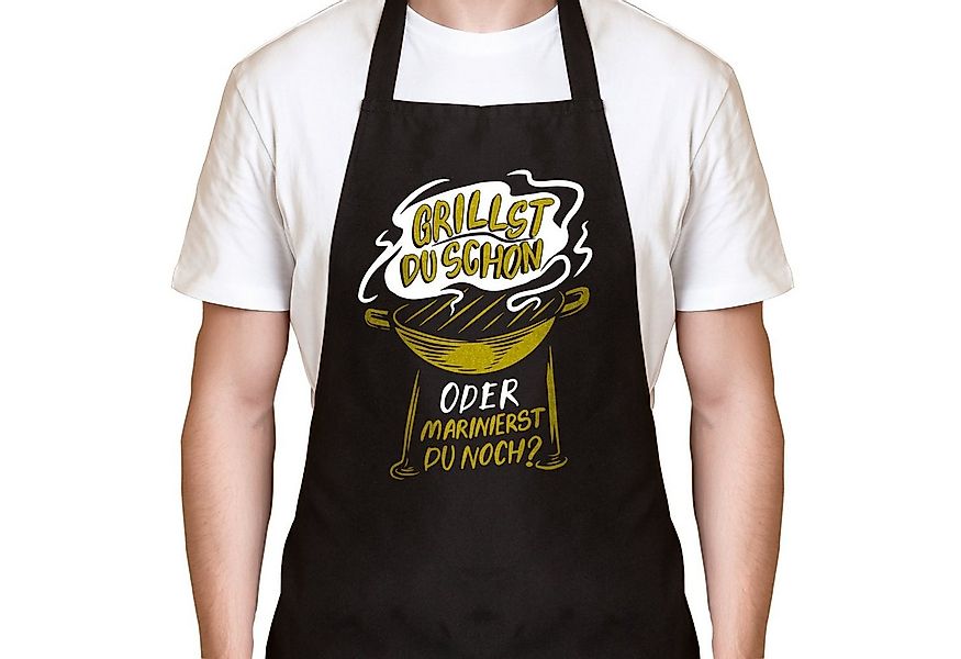 YORA Grillschürze für Männer lustig, (Set, 2-tlg., Grillschürze + personali günstig online kaufen