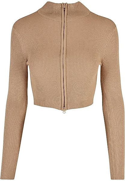 URBAN CLASSICS Cardigan Urban Classics Damen Ladies Cropped Rib Knit Zip Ca günstig online kaufen