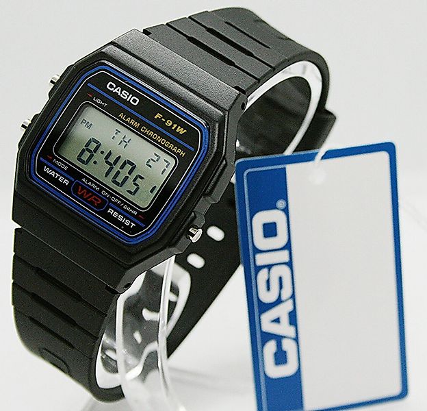 CASIO TIMELESS COLLECTION Digitaluhr Casio F-91W-1YEG, (1-tlg) günstig online kaufen