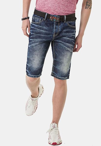 Cipo & Baxx Jeansbermudas "Capri", mit stylischen Ziernähte günstig online kaufen