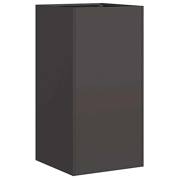vidaXL Pflanzkübel Schwarz 40x40x80 cm Kaltgewalzter Stahl 860703 günstig online kaufen