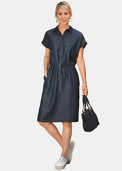 GOLDNER Blusenkleid Modernes Tencel-Kleid mit Bindedetail günstig online kaufen